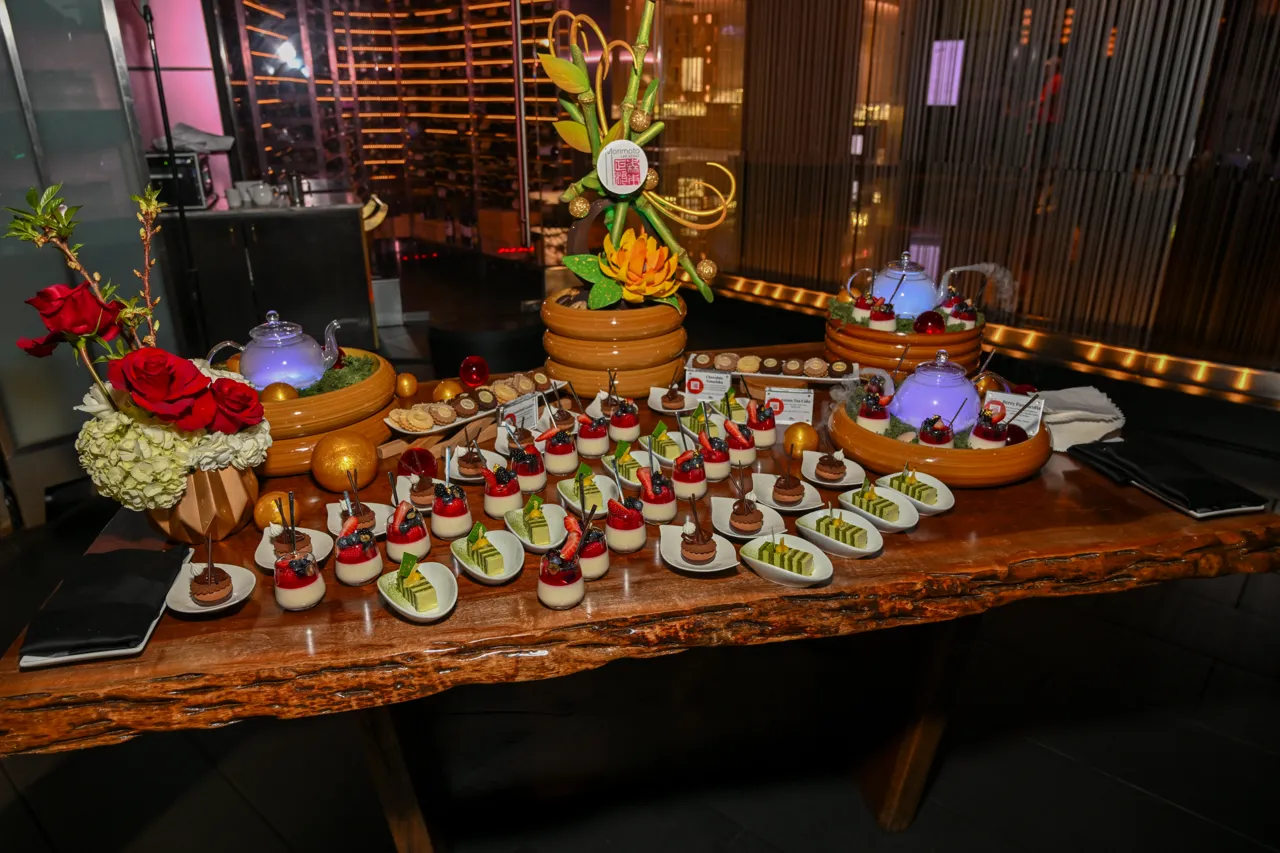 Appetizers arranged for the reception — Morimoto, Las Vegas