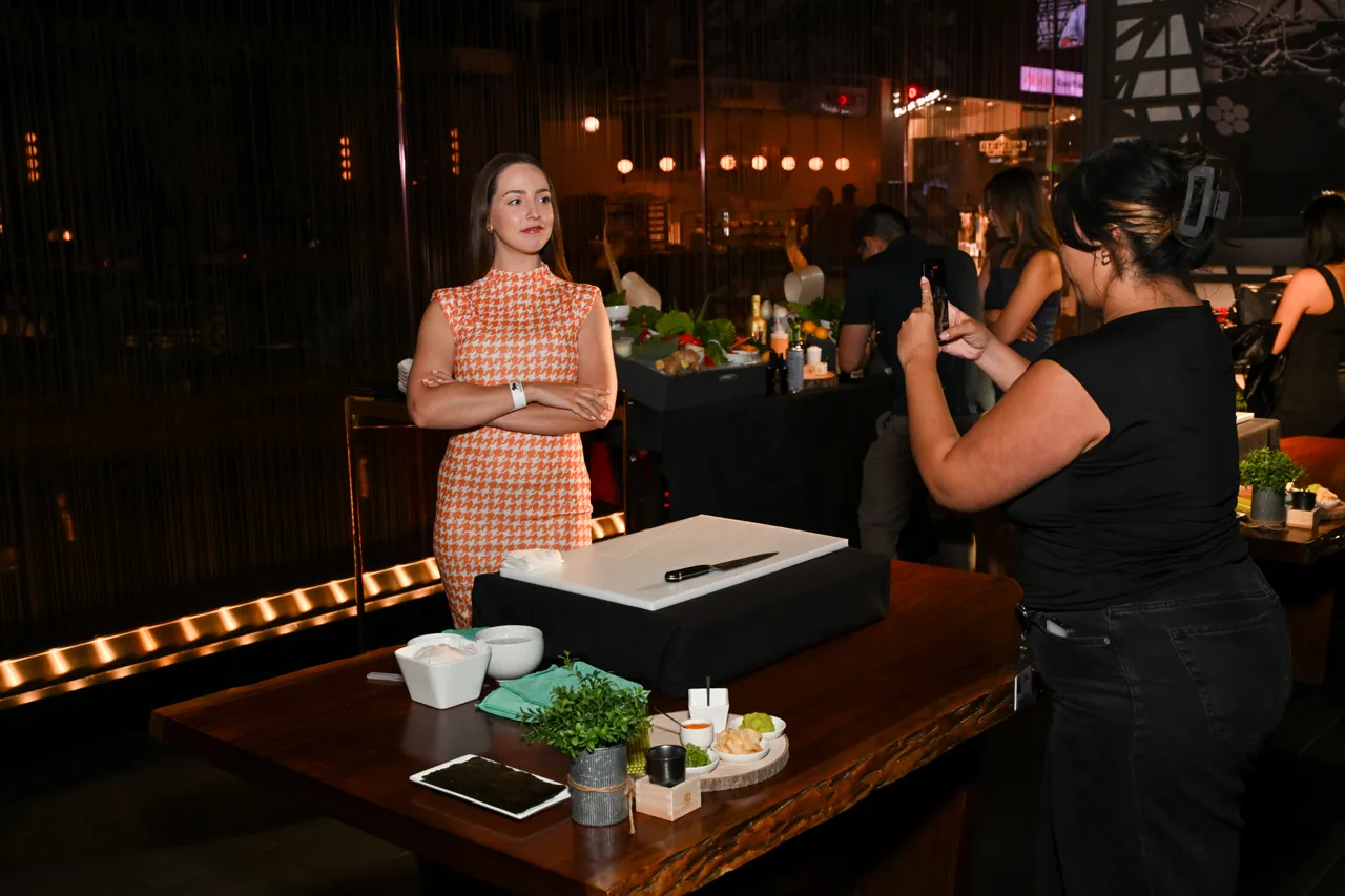 Guest speaking during the culinary event — Morimoto, Las Vegas